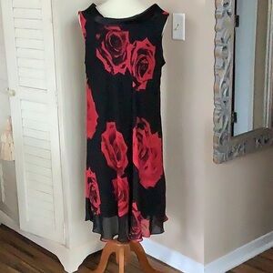 SLNY Black Sleeveless Dress